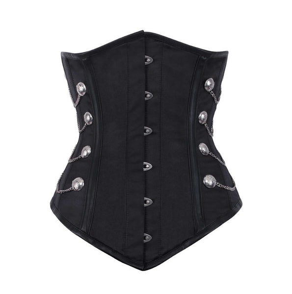 Faux Leather Underbust Lace up corset 